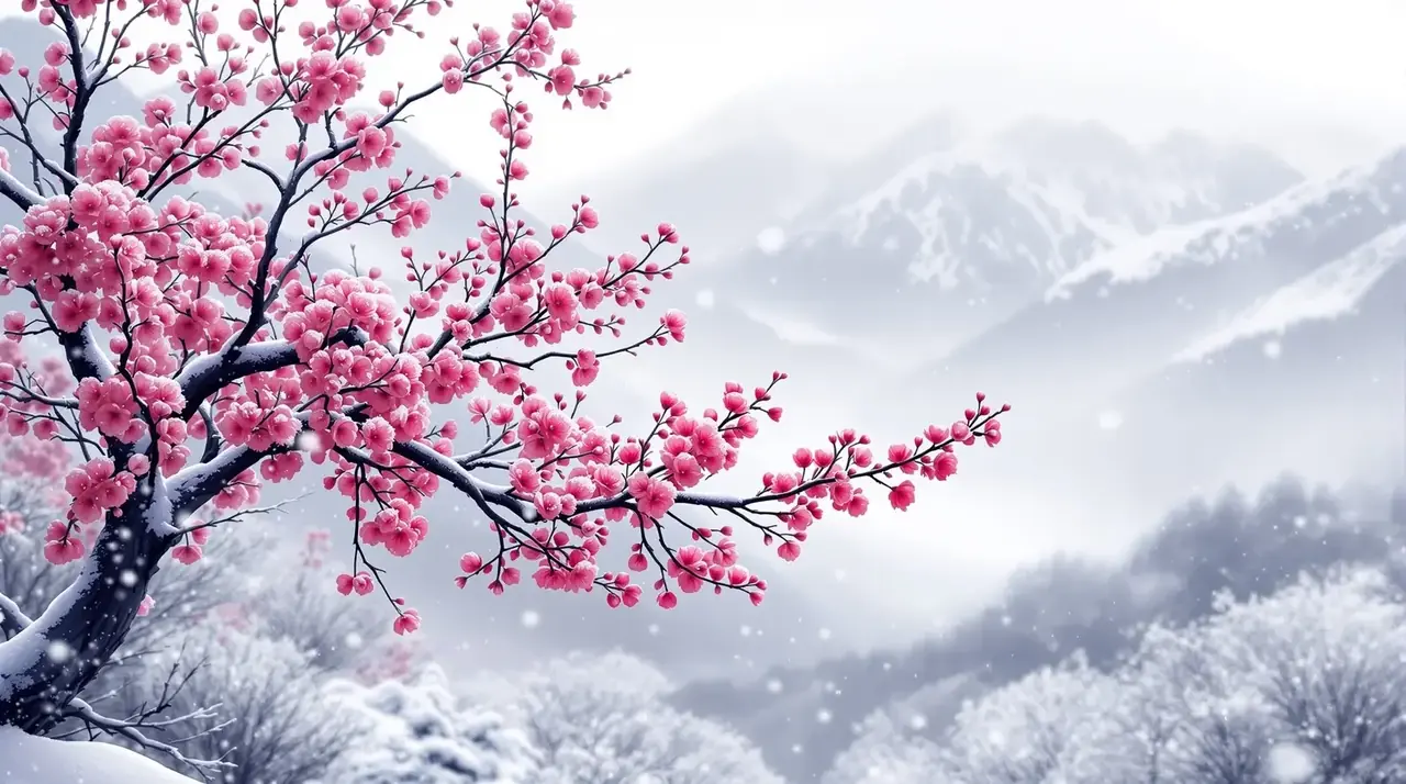 亚洲精选 冬季电影 雪景题材 冬日故事 冬日梅花雪景